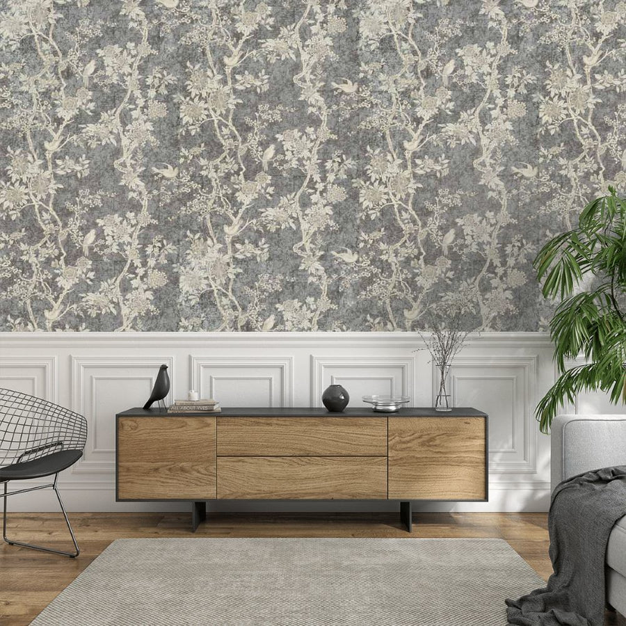 Papier peint Marlowe Floral oiseaux et fleurs