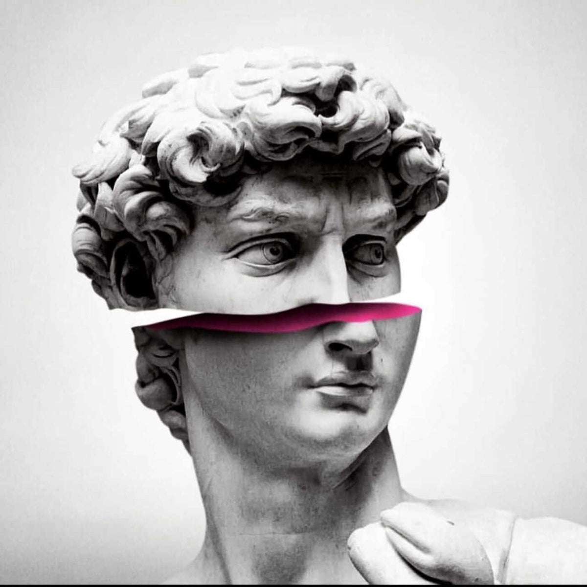 Papier peint visage du David de Michel-Ange