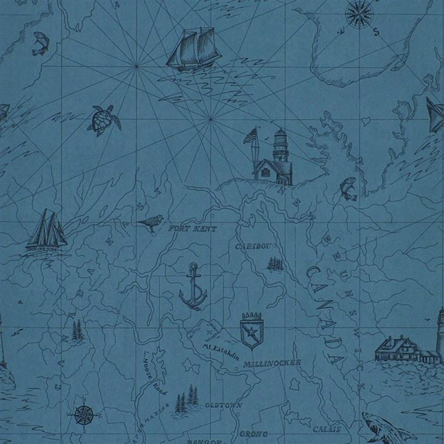 Papier peint Ralph Lauren Shipping Lanes Map
