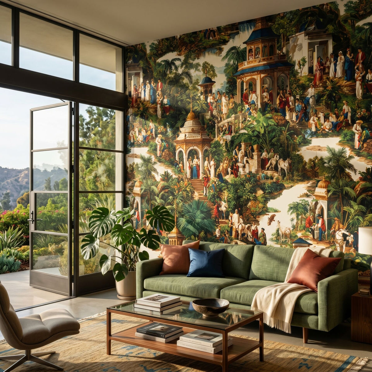 Papier peint panorama du jardin royal