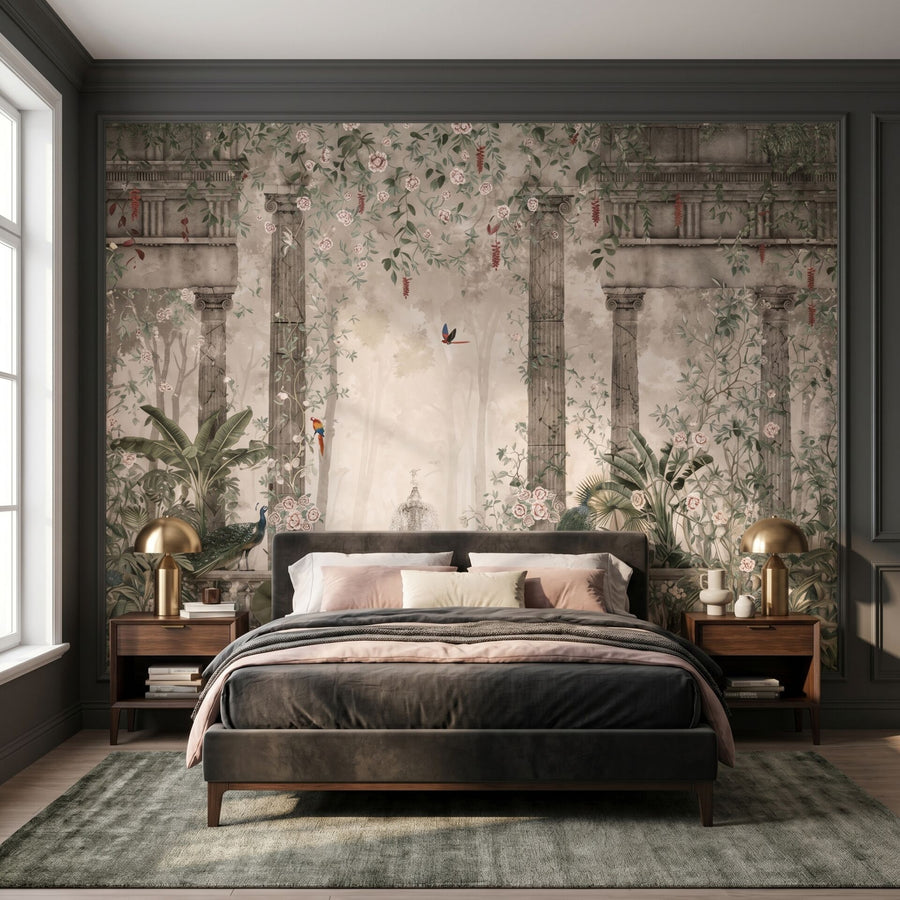 Papier peint pavillon de jardin vintage