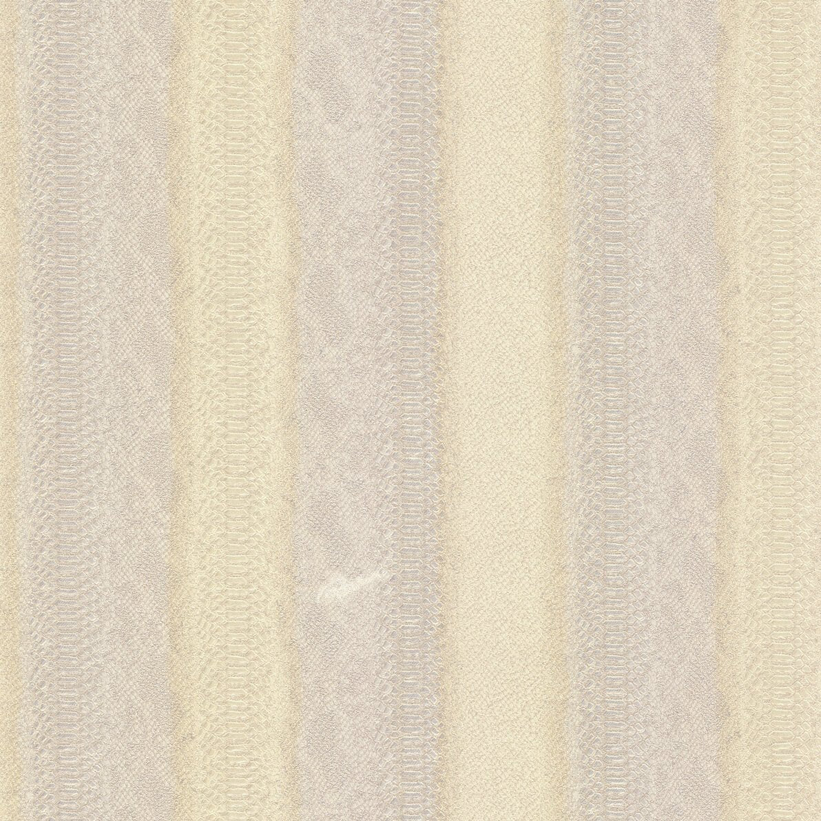 Papier peint Roberto Cavalli rayures texturées crème et beige
