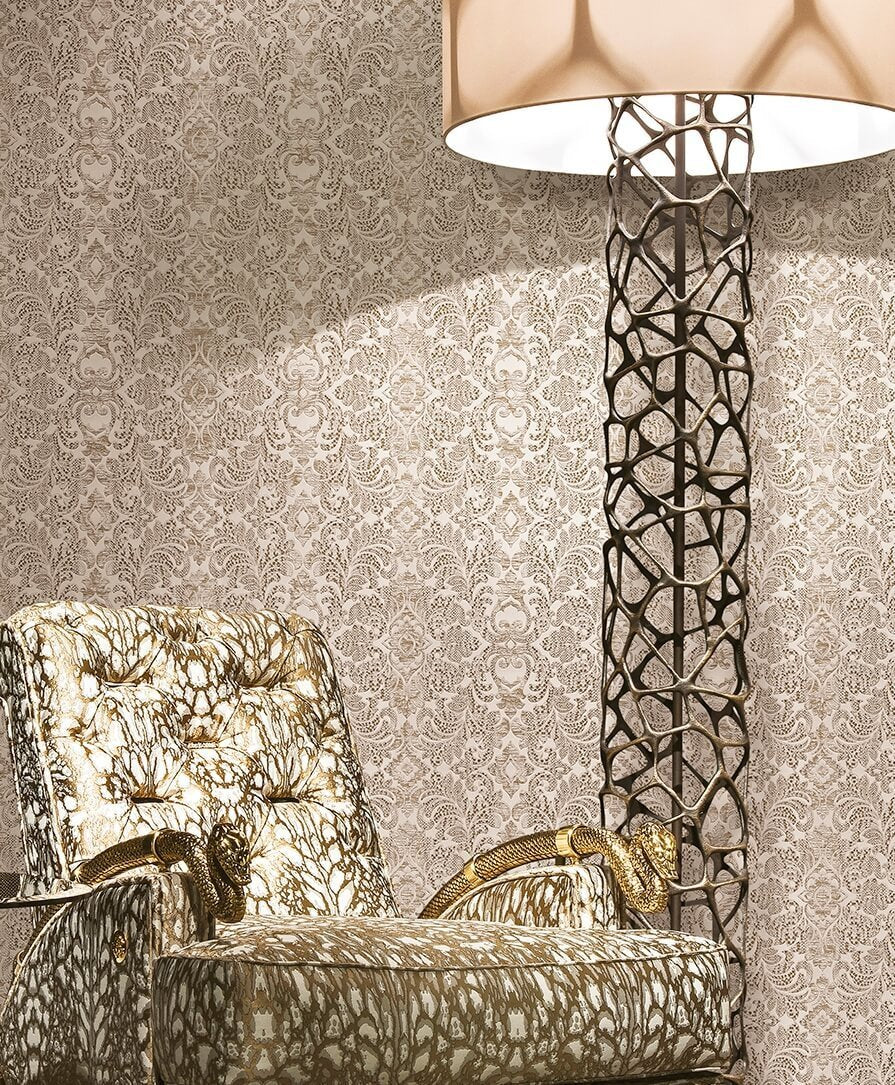 Papier peint Roberto Cavalli oriental brun
