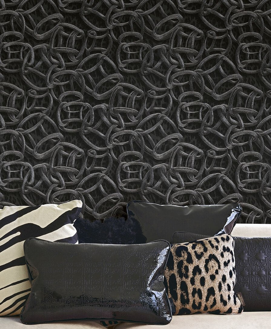 Papier peint Roberto Cavalli chaînes