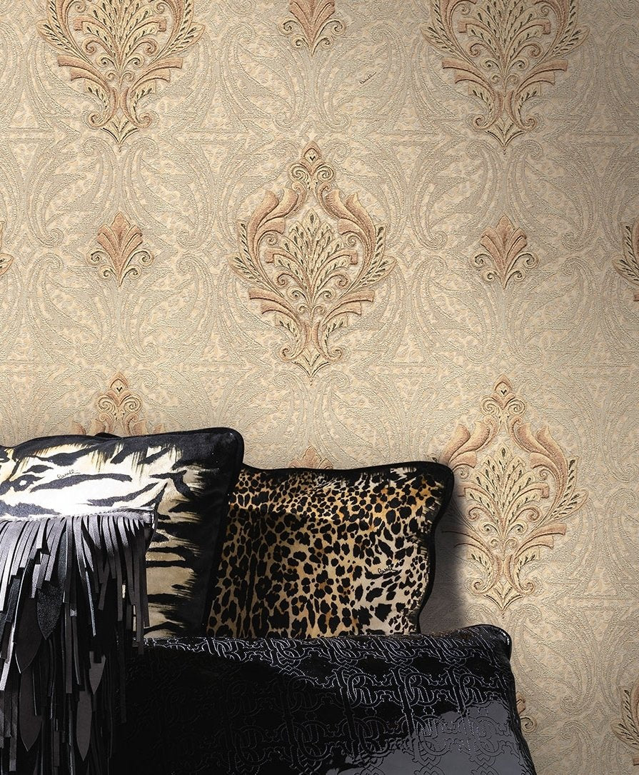 Collection Roberto Cavalli n° 8 motif cachemire brun