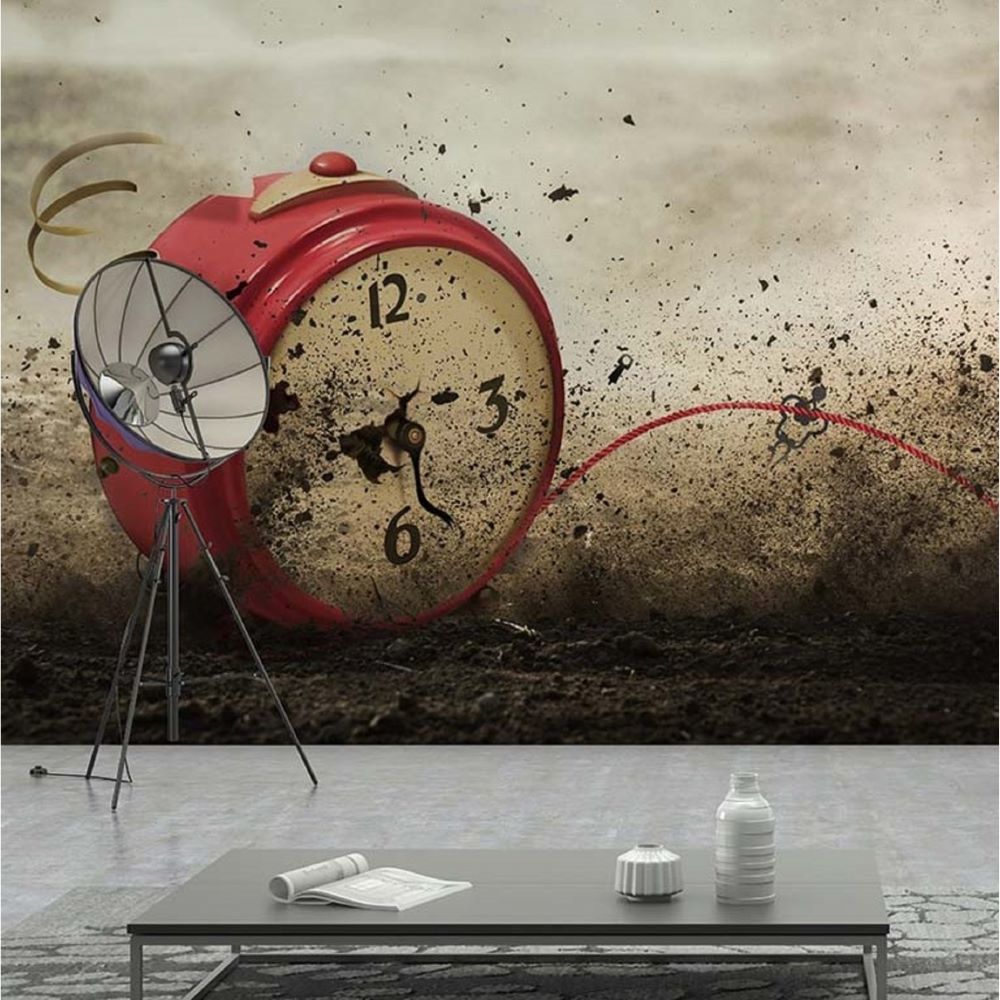 Papier peint Red Clock Freep