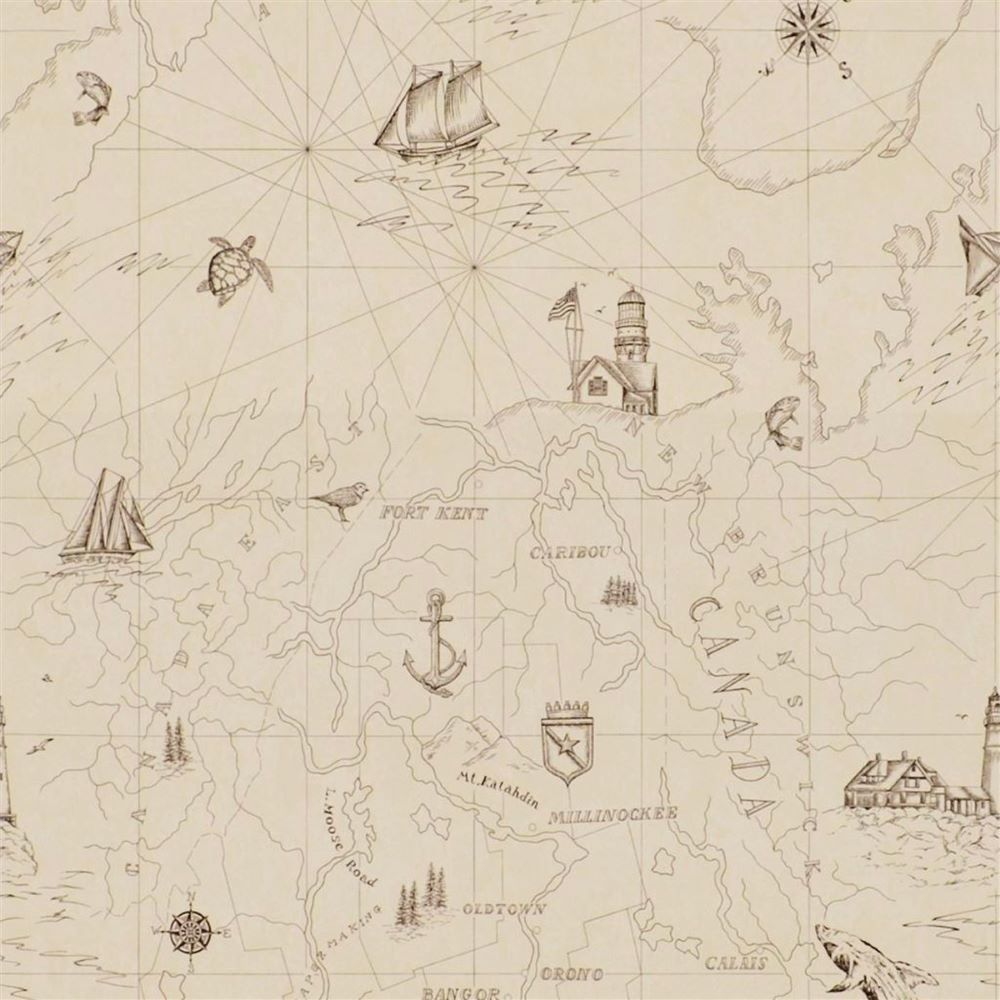 Papier peint Ralph Lauren Shipping Lanes Map
