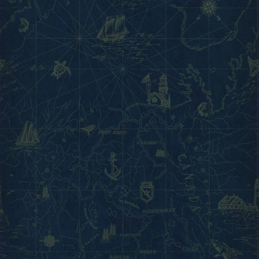 Papier peint Ralph Lauren Shipping Lanes Map