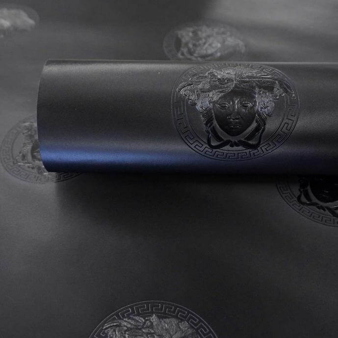Papier peint Versace Méduse noir