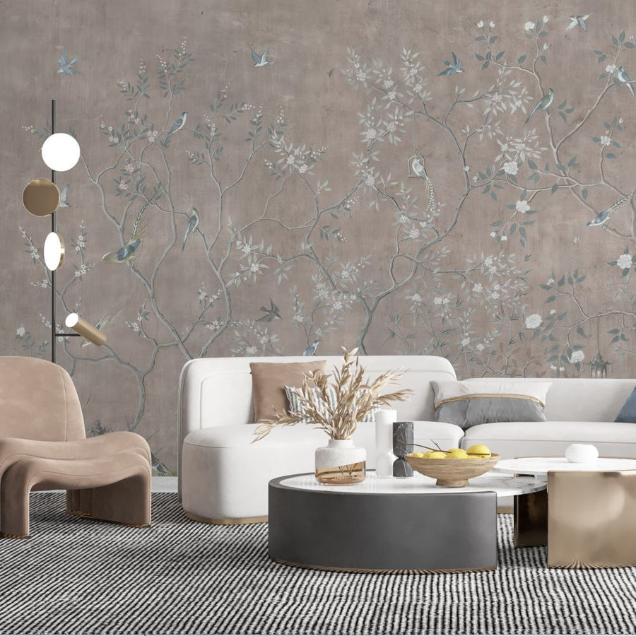 Papier peint élégance chinoiserie