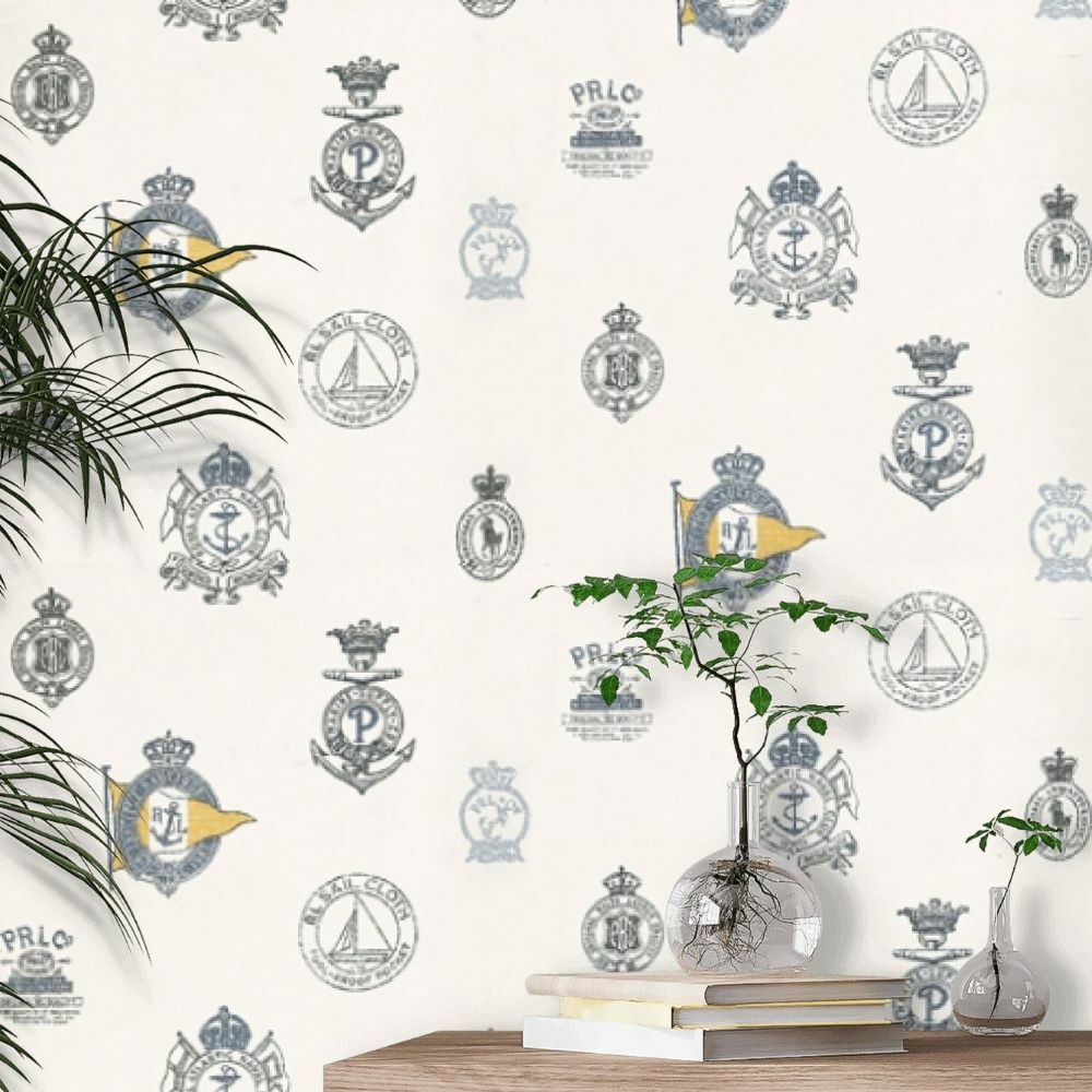 Papier peint Ralph Lauren concept Amiral bleu glacier