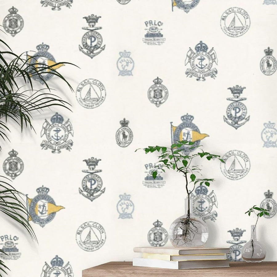 Papier peint Ralph Lauren concept Amiral bleu glacier