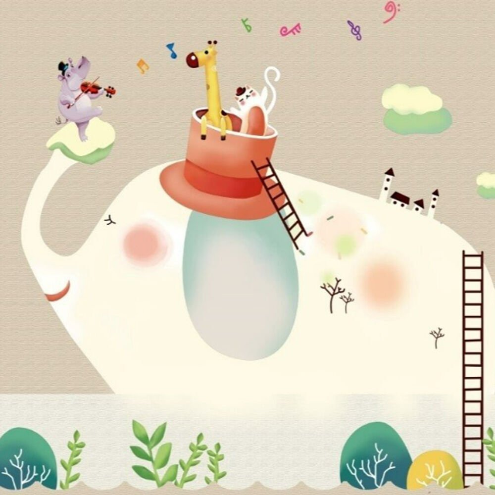 Papier peint Uva éléphant et musiciens