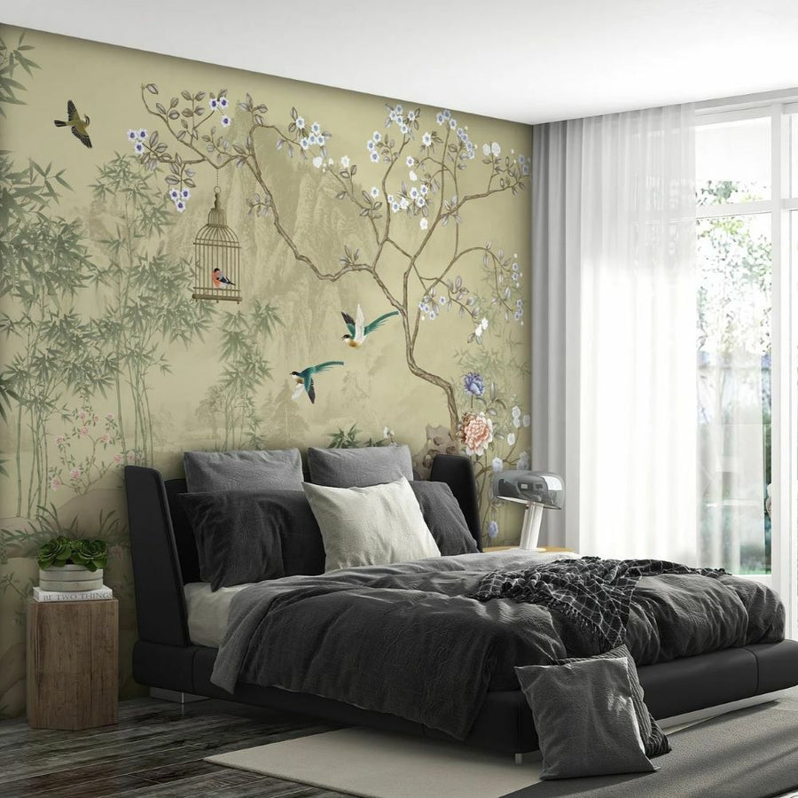 Papier peint Chinese Rose rose de Chine