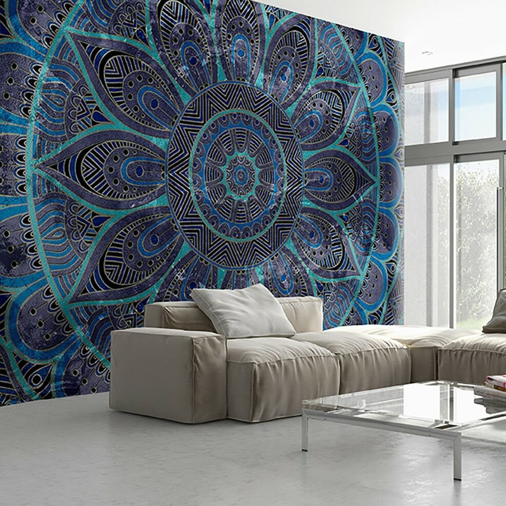Papier peint motif mandala Blue İstanbul