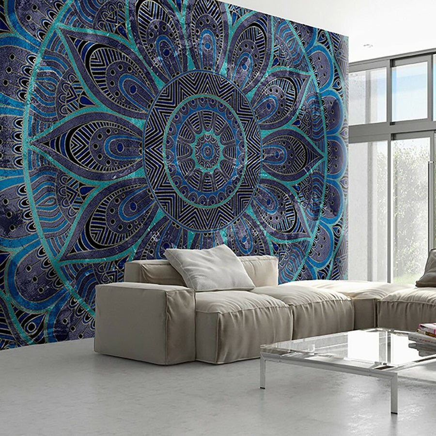Papier peint motif mandala Blue İstanbul