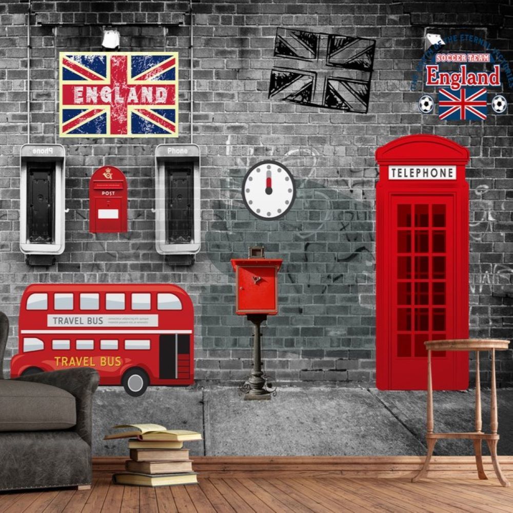 Papier peint rétro symboles de l'Angleterre