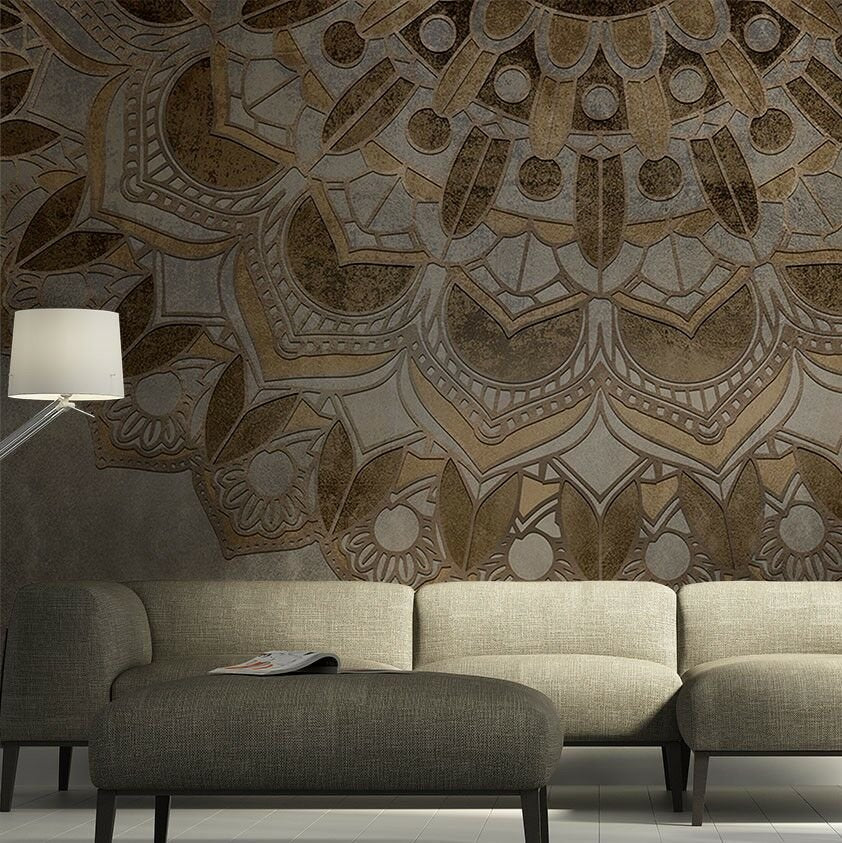 Papier peint mandala Brown Amsterdam