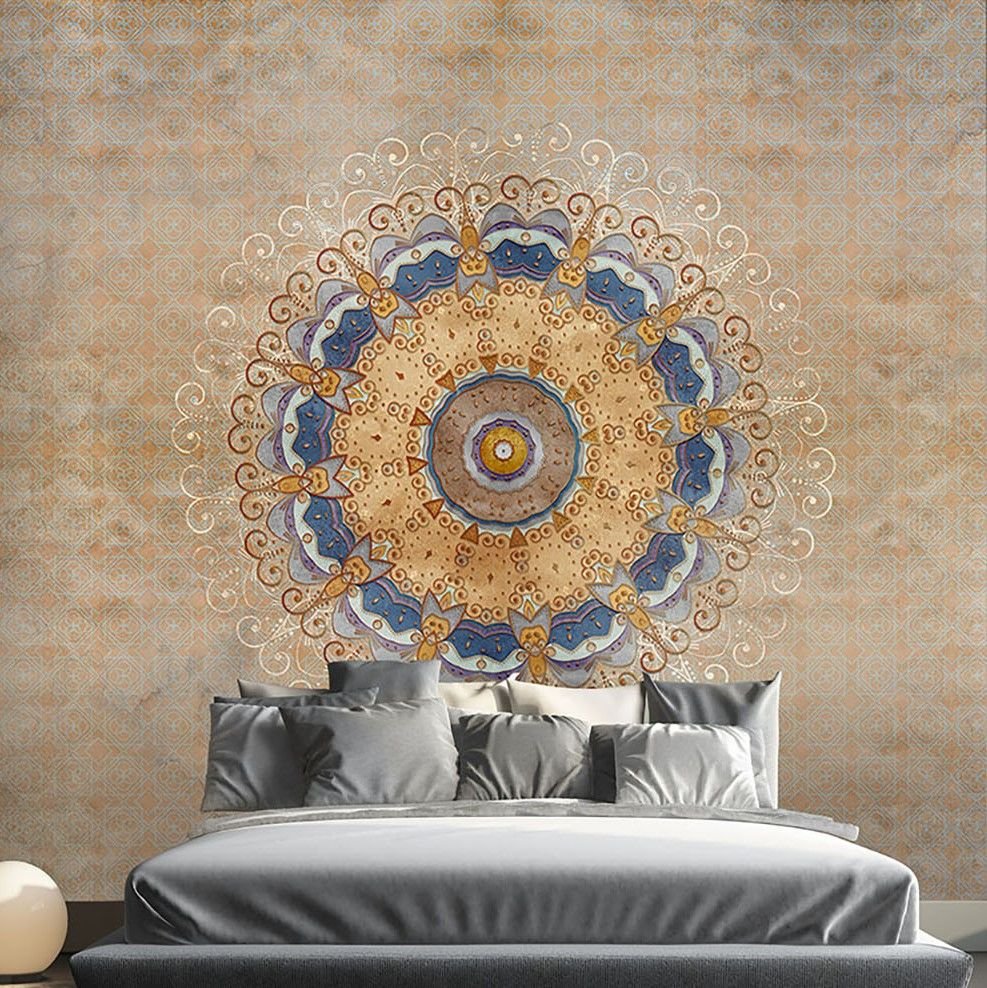 Papier peint mandala Blue Minsk