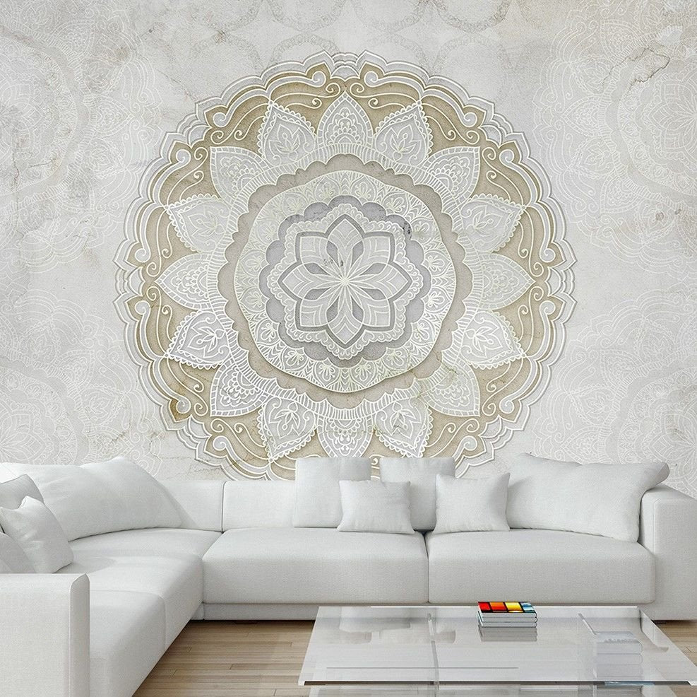 Papier peint mandala Brown Vienna
