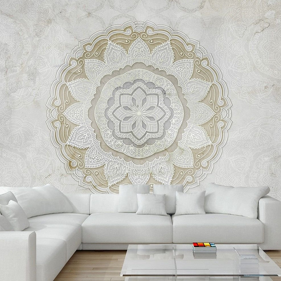 Papier peint mandala Brown Vienna