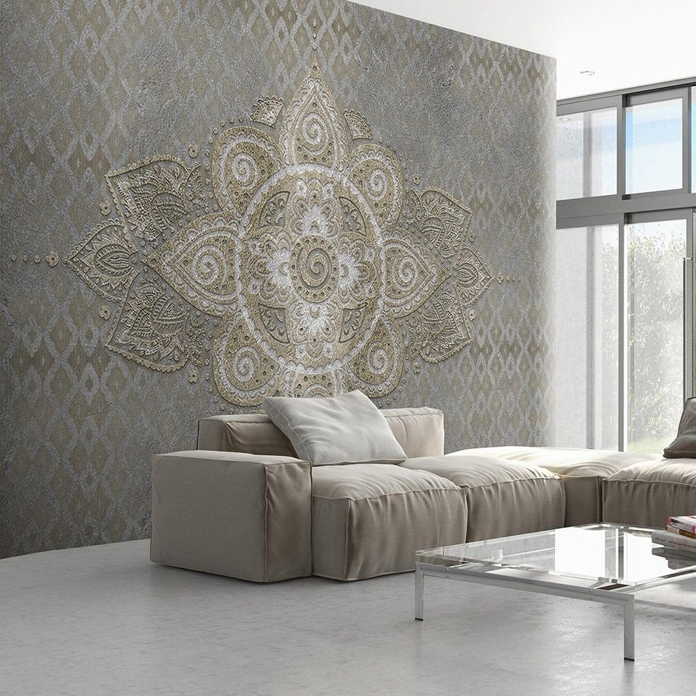 Papier peint mandala Yellow Cairo