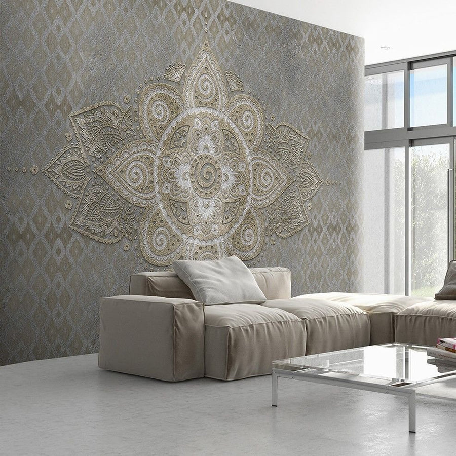 Papier peint mandala Yellow Cairo