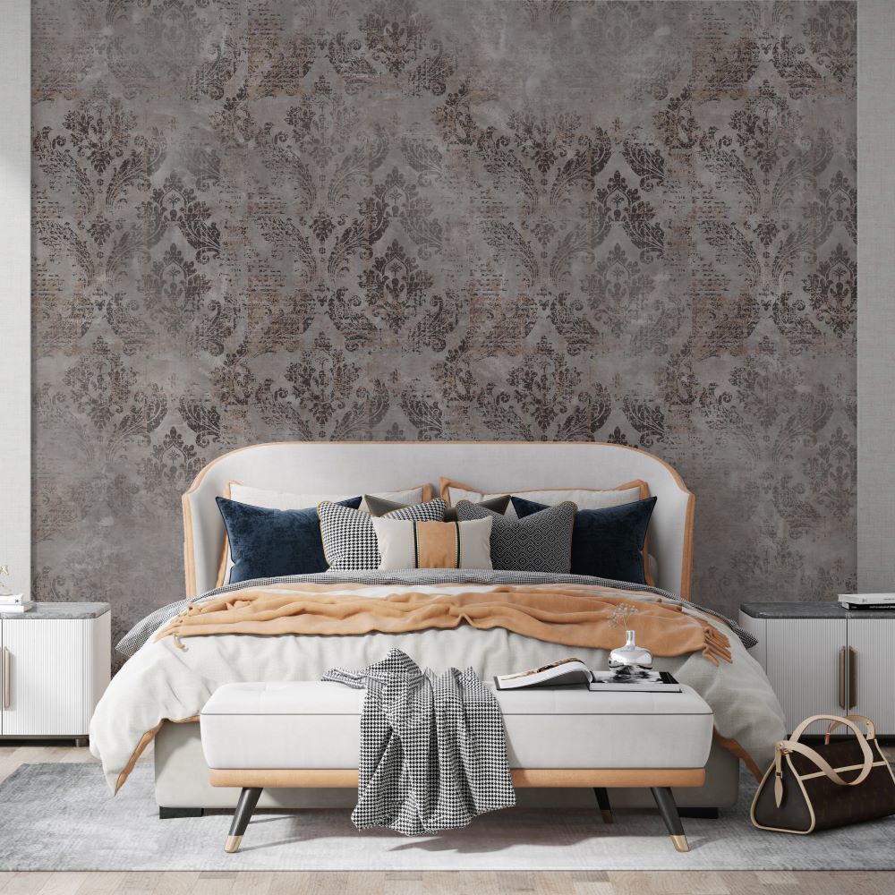 Papier peint mur à motif cachemire élégant