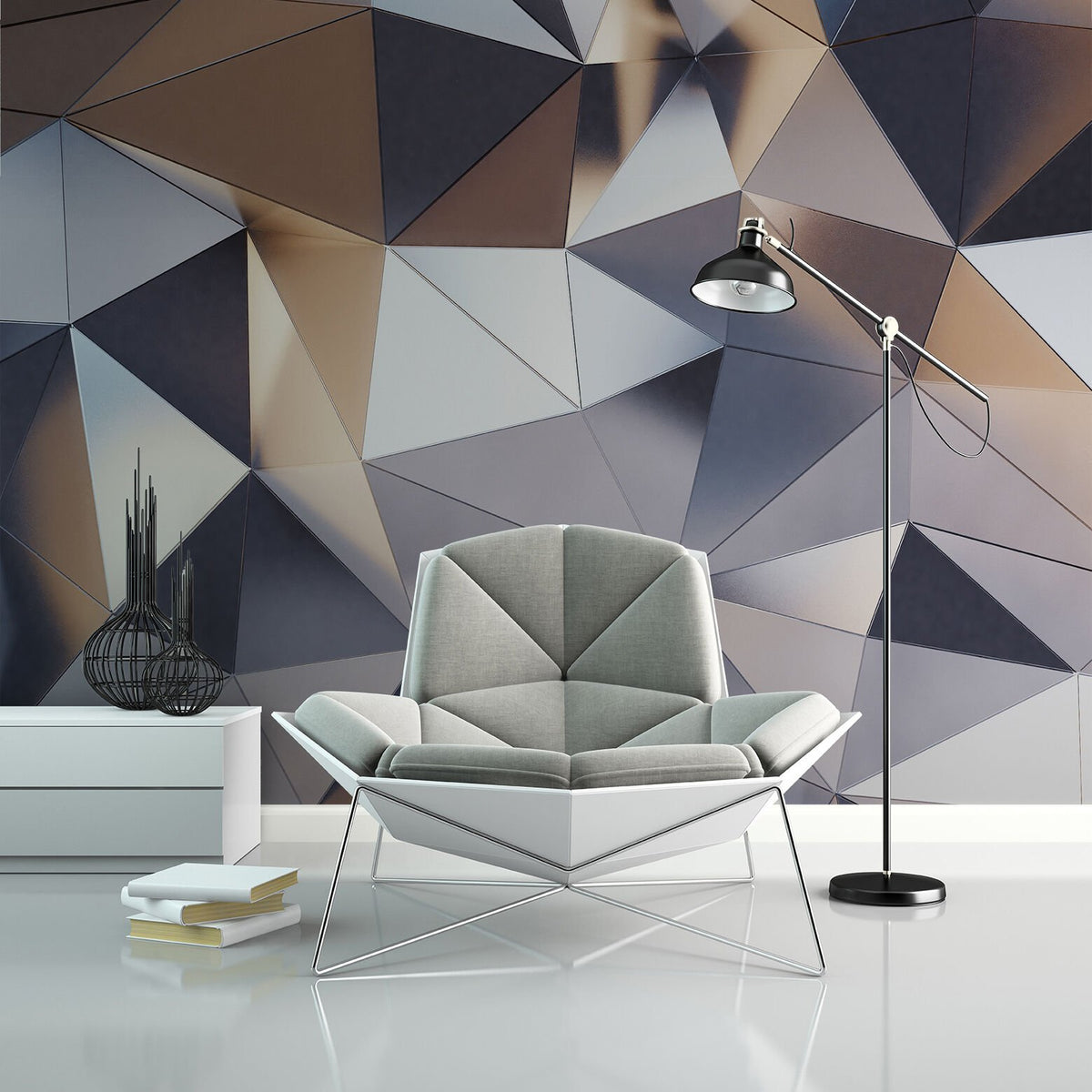 Papier peint triangles en 3D