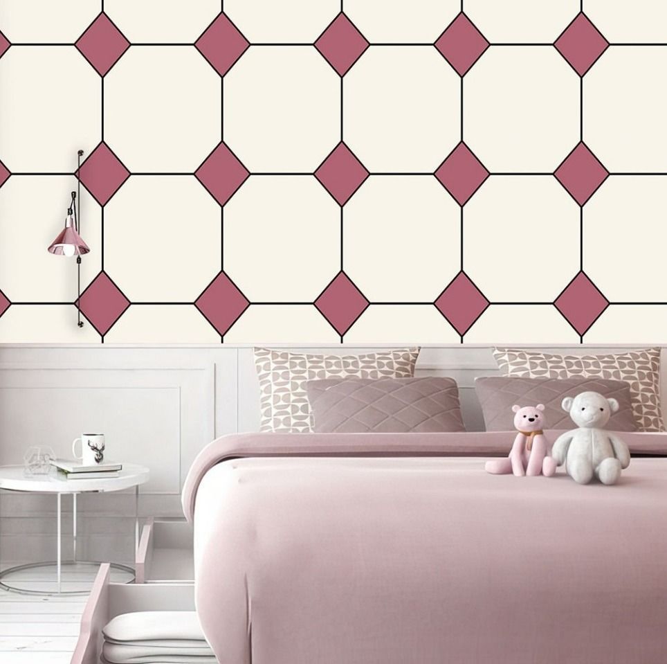 Papier peint Tendaart motif carreaux vintage