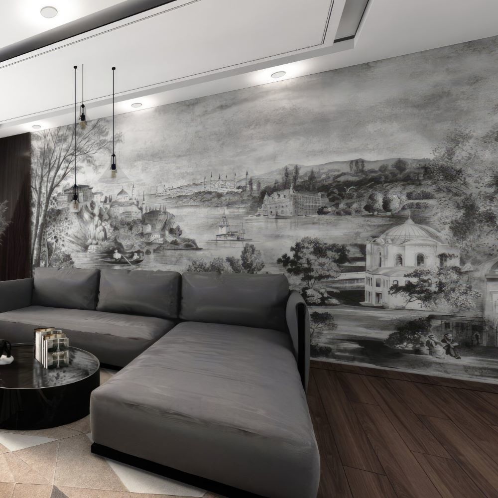 Papier peint tour de Léandre du vieux İstanbul