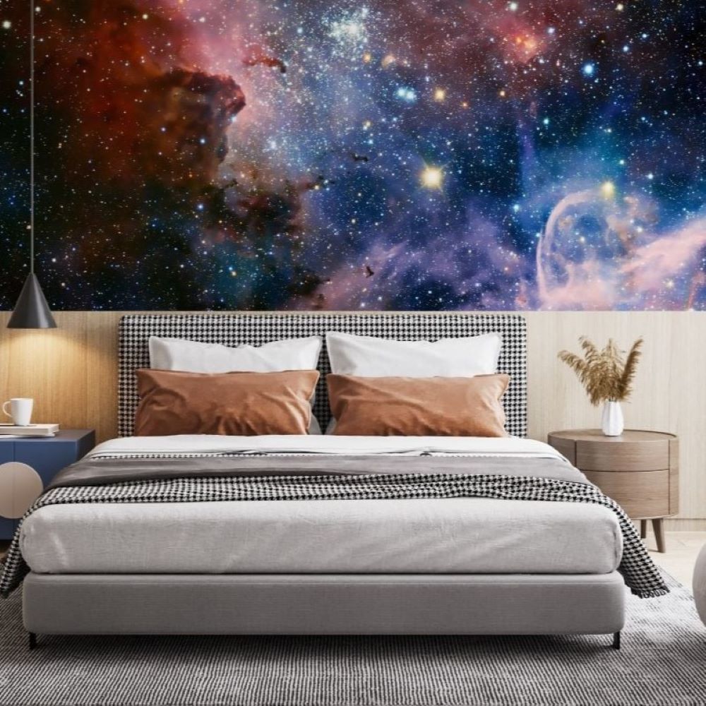 Papier peint espace, planètes et étoiles