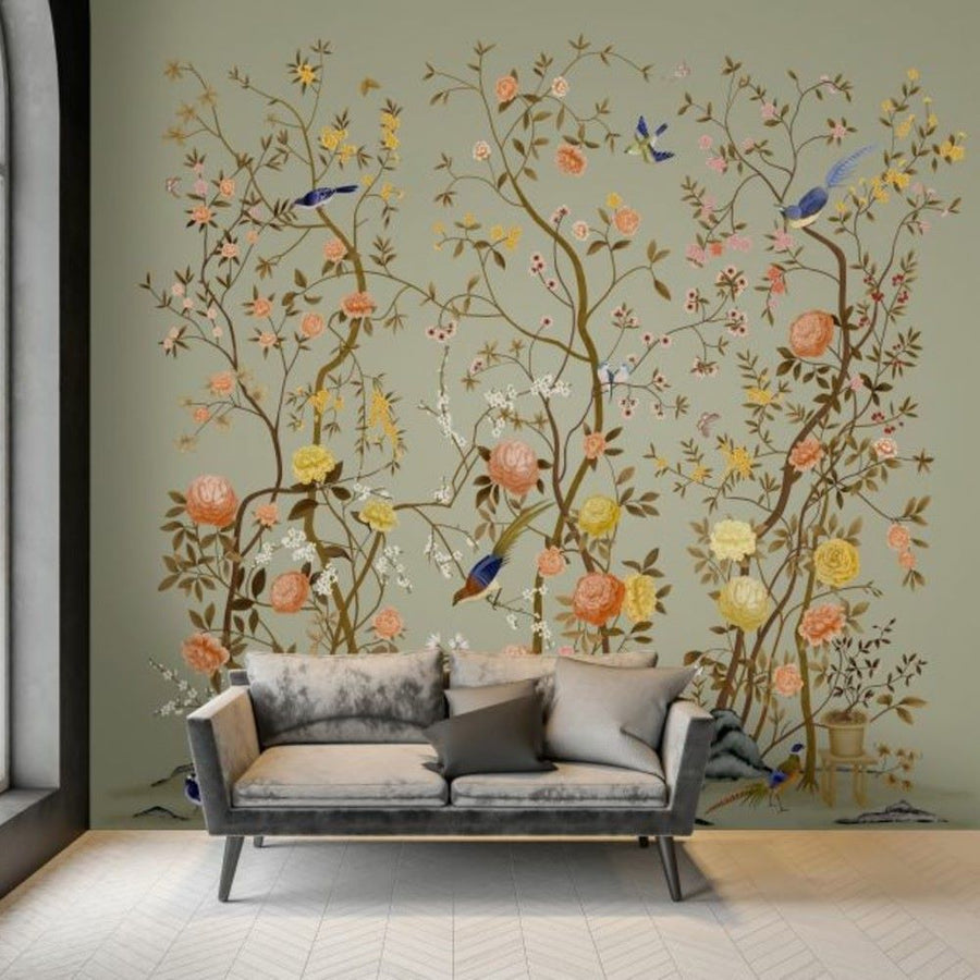 Papier peint Uva collection hibiscus