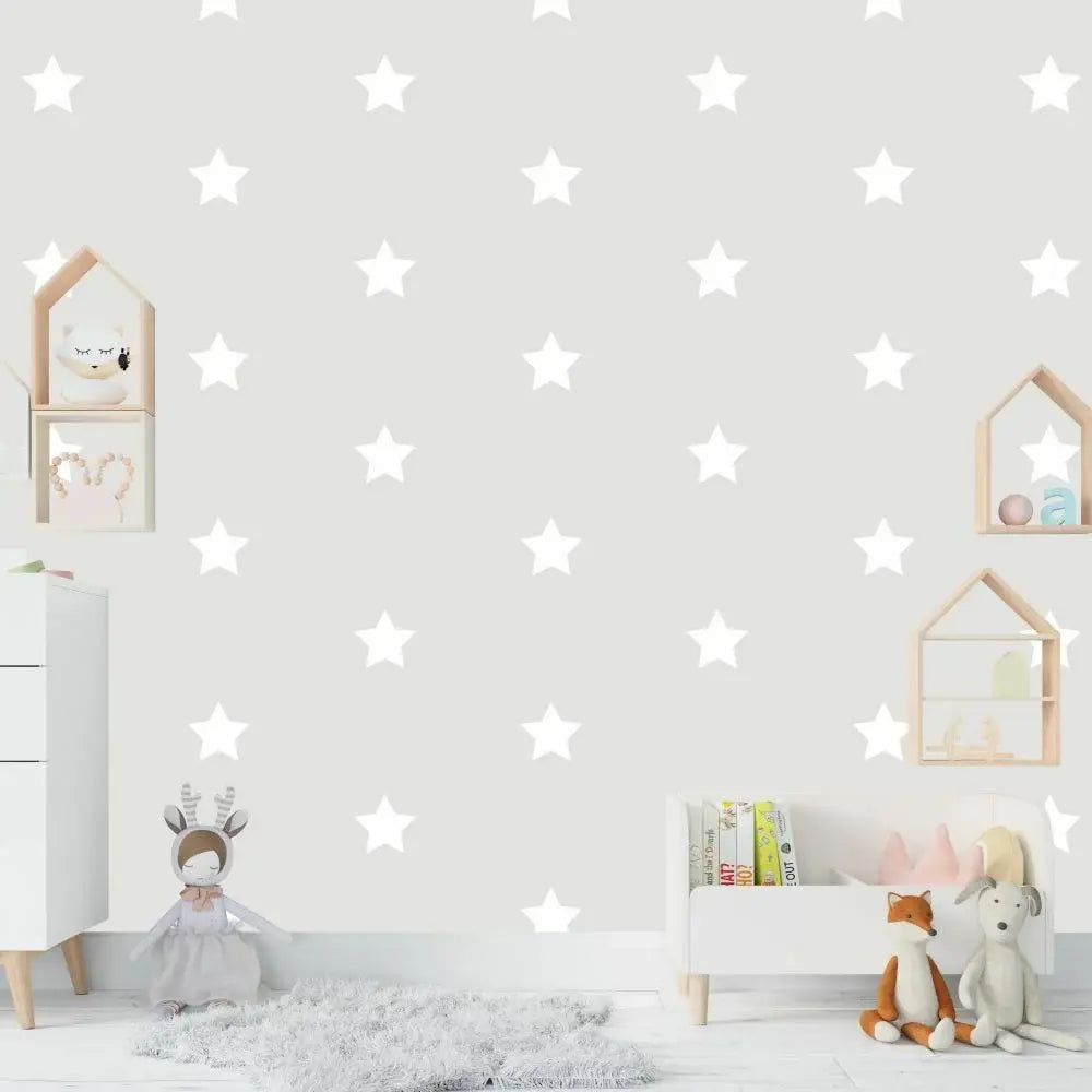 Papier peint étoiles sur fond gris